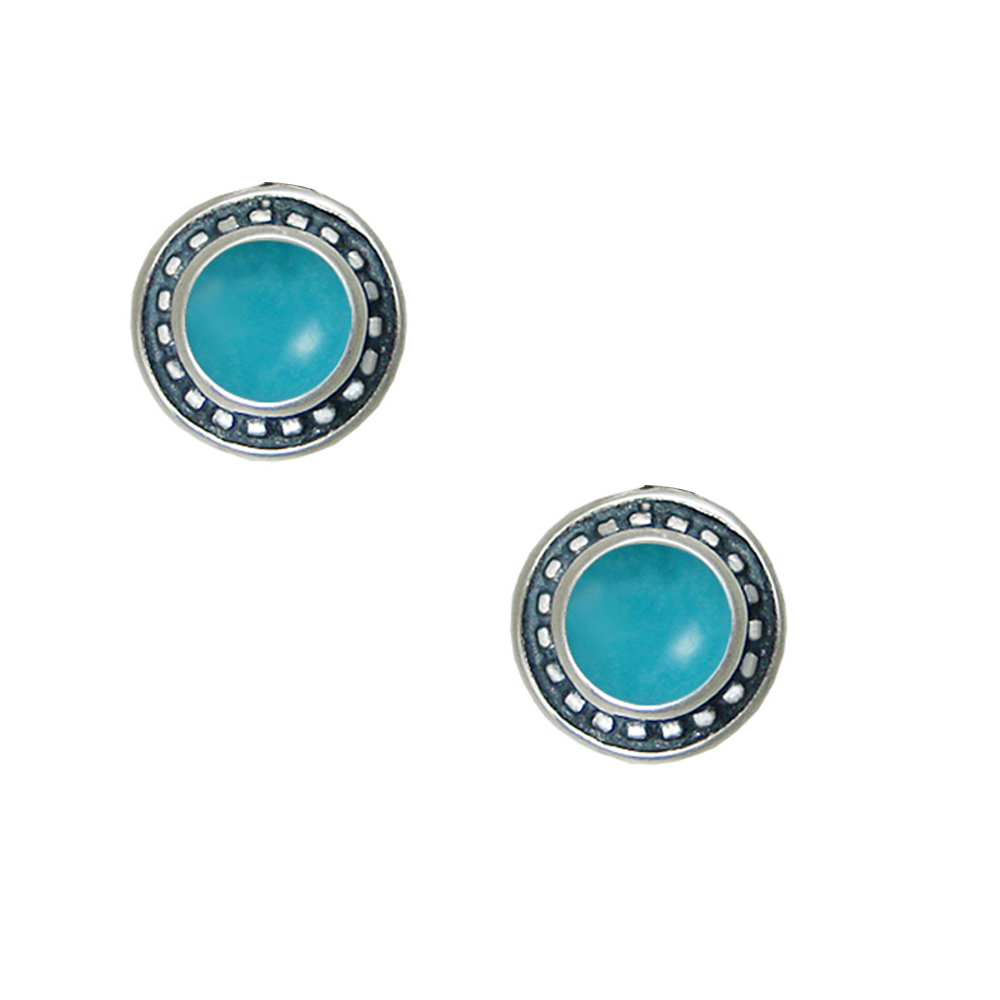 Sterling Silver Petite Turquoise Post Stud Earrings